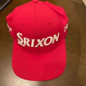 Red golf Srixon hat